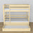 Letto a castello in legno pino trasparente con cassetto – dimensioni e schema, Nizio