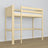 Loft bed clear pine in children’s room – scandi arrangement, wooden