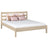 Oak double bed N01 bleached oak – overall view, solid oak wood