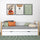 Drewniane łóżko sofa z szufladą N01 biało dębowy – widok ogólny, lite drewno