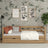 Letto divano in rovere naturale – cassetto aperto, vano su biancheria