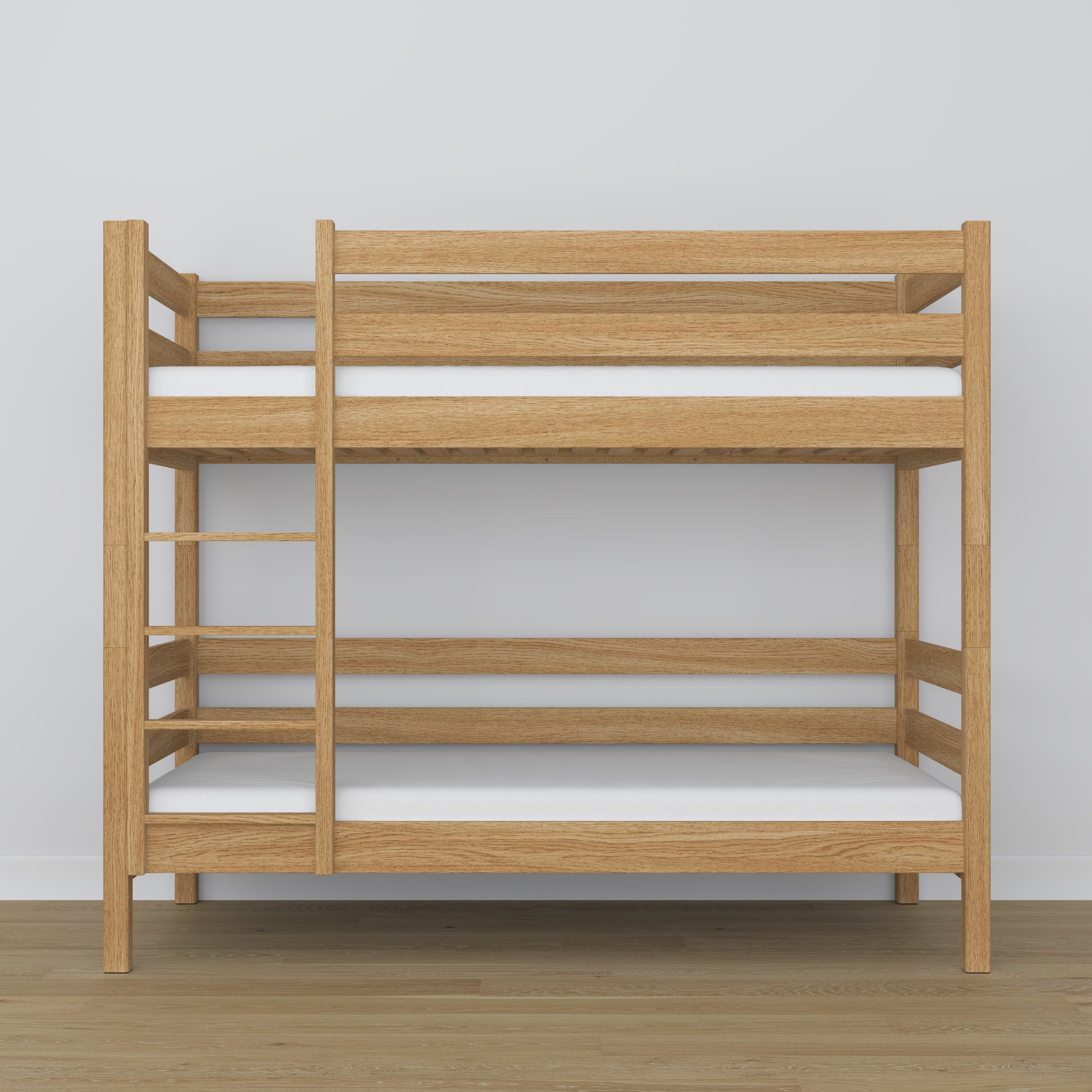 Oak Bunk Bed Natural Oak – Slatted Frame, Durable Joinery Joints