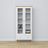 Display cabinet with drawer wooden white with oak 90 cm – living room, Scandinavian style Nizio