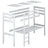 Loft bed with desk natural oak oak – dimensions, Nizio Home