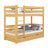 Letto a castello con cassetto in legno pino naturale – stanza per bambini, legno massello, scandi