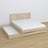 Oak double bed with drawer bleached oak – open drawer, spacious interior