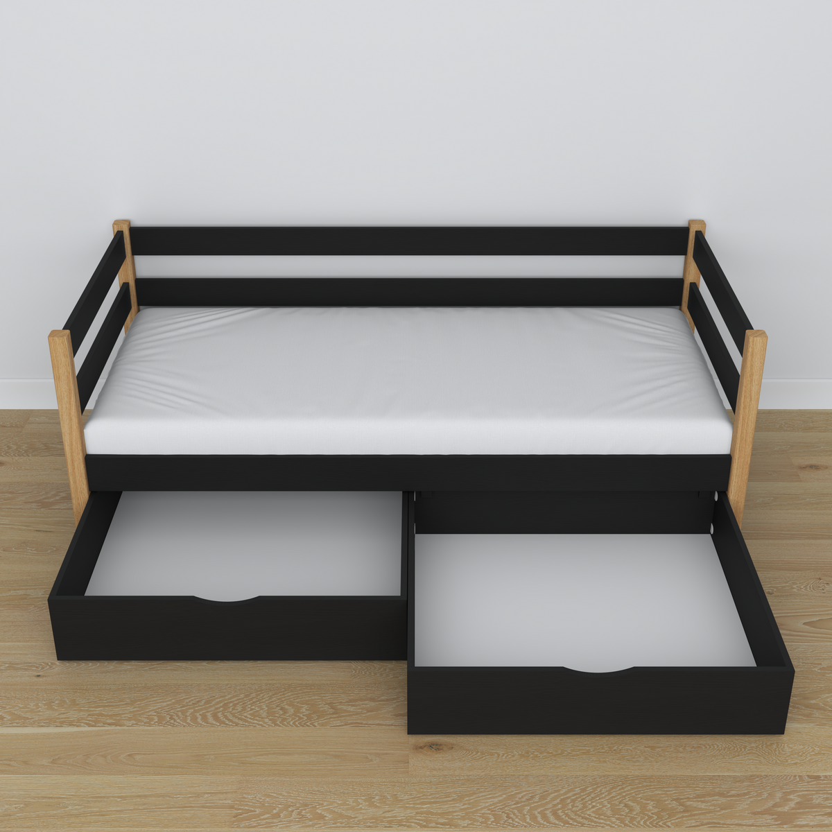 Łóżko sofa z szufladą N01 czarno dębowy – dodatkowy widok, szuflada