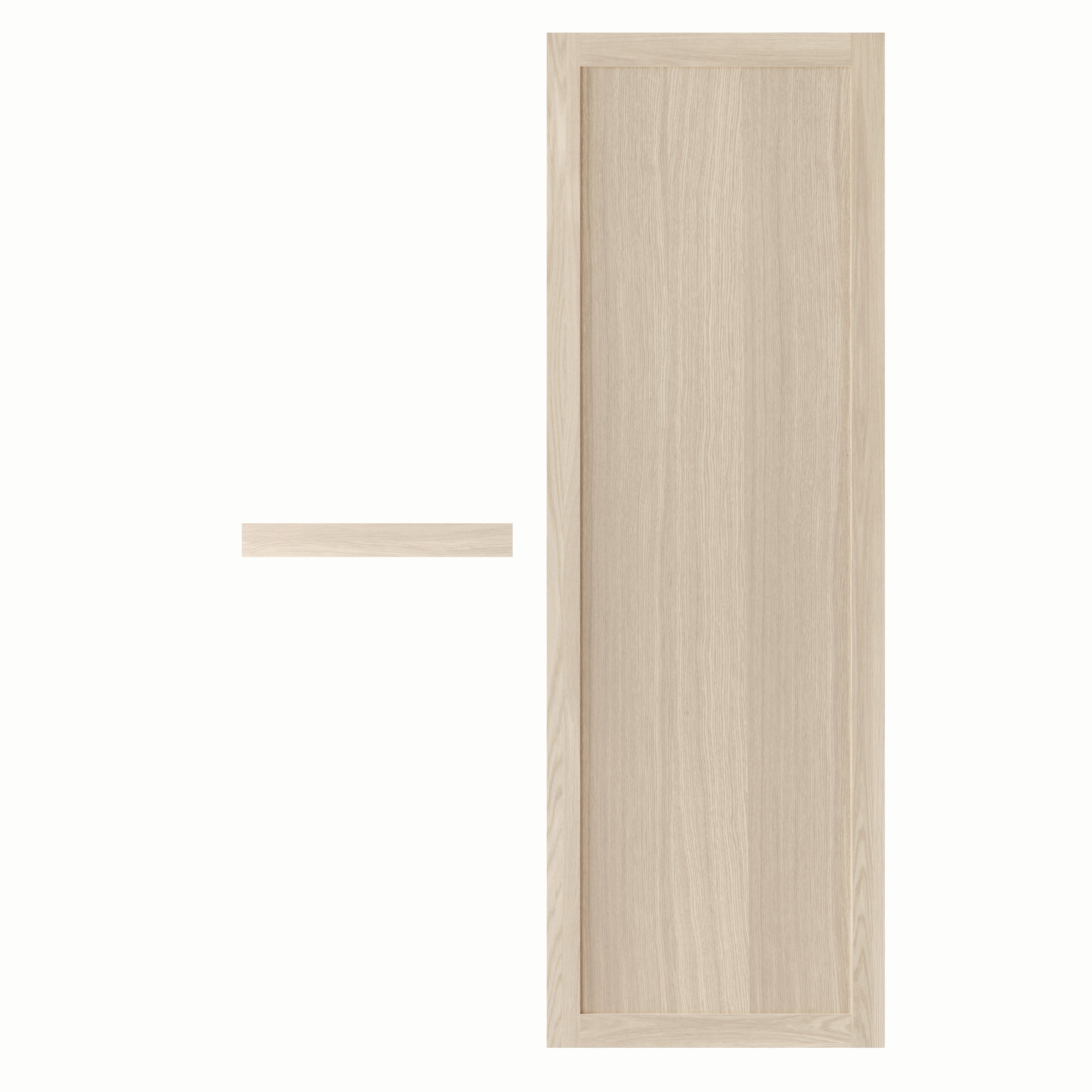 Frontale in rovere con vetro