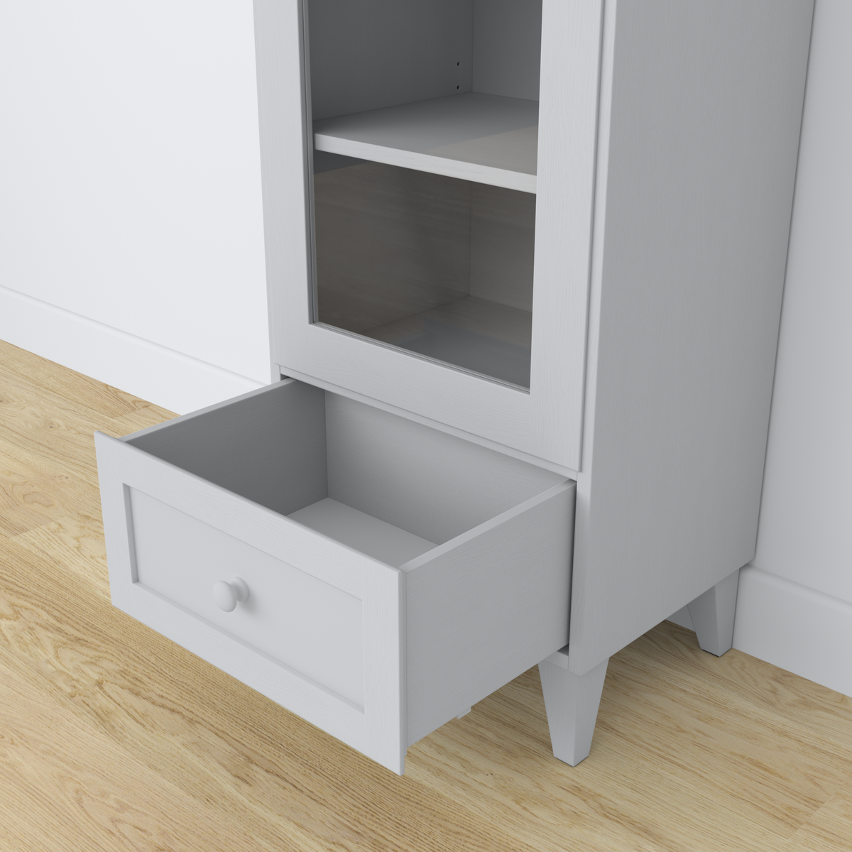 Vetrina in legno 1S 57 Scandi grigio cenere