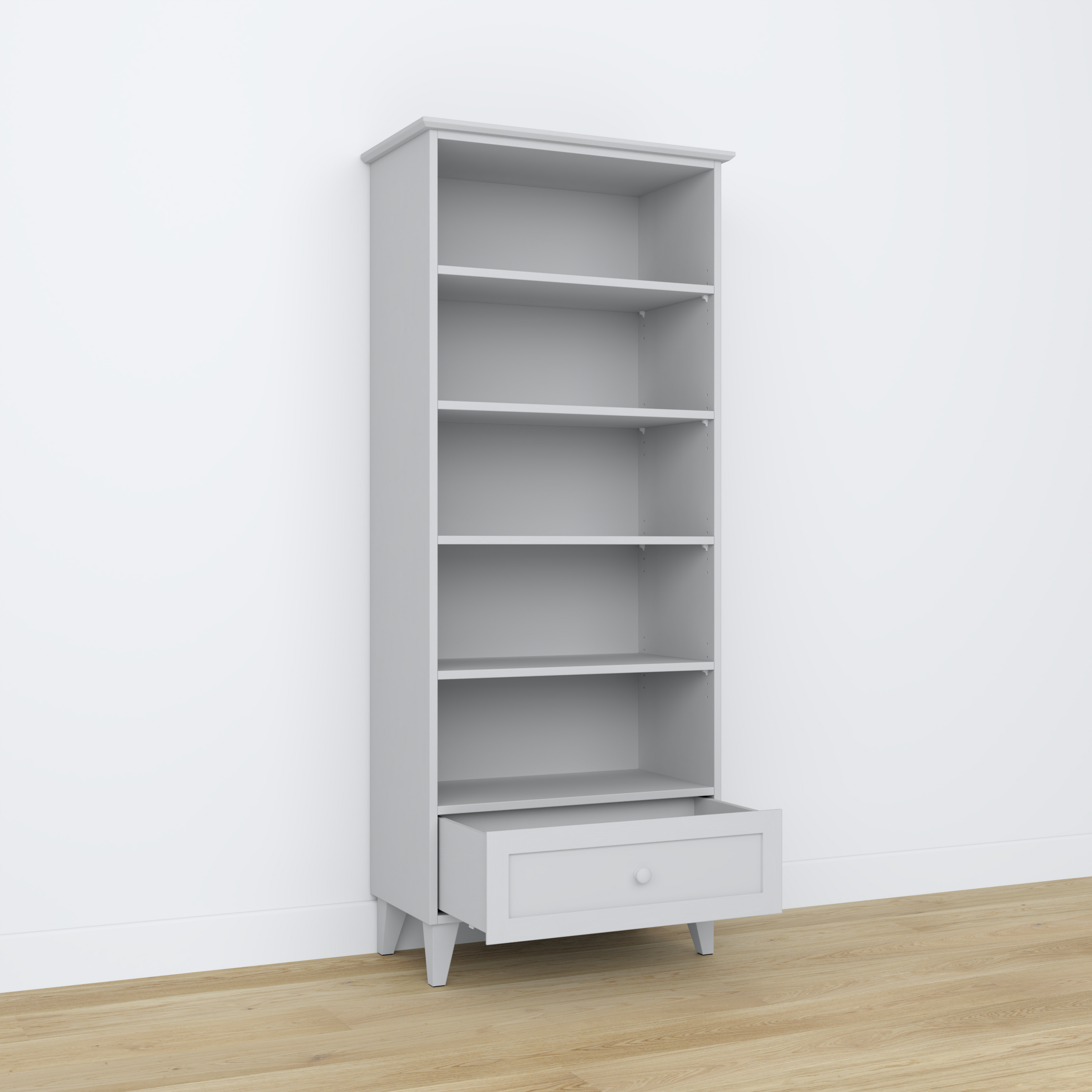 Scaffale in legno 1S 80 Scandi grigio cenere