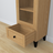 Vetrina in rovere 1S 57 Scandi nero / rovere naturale