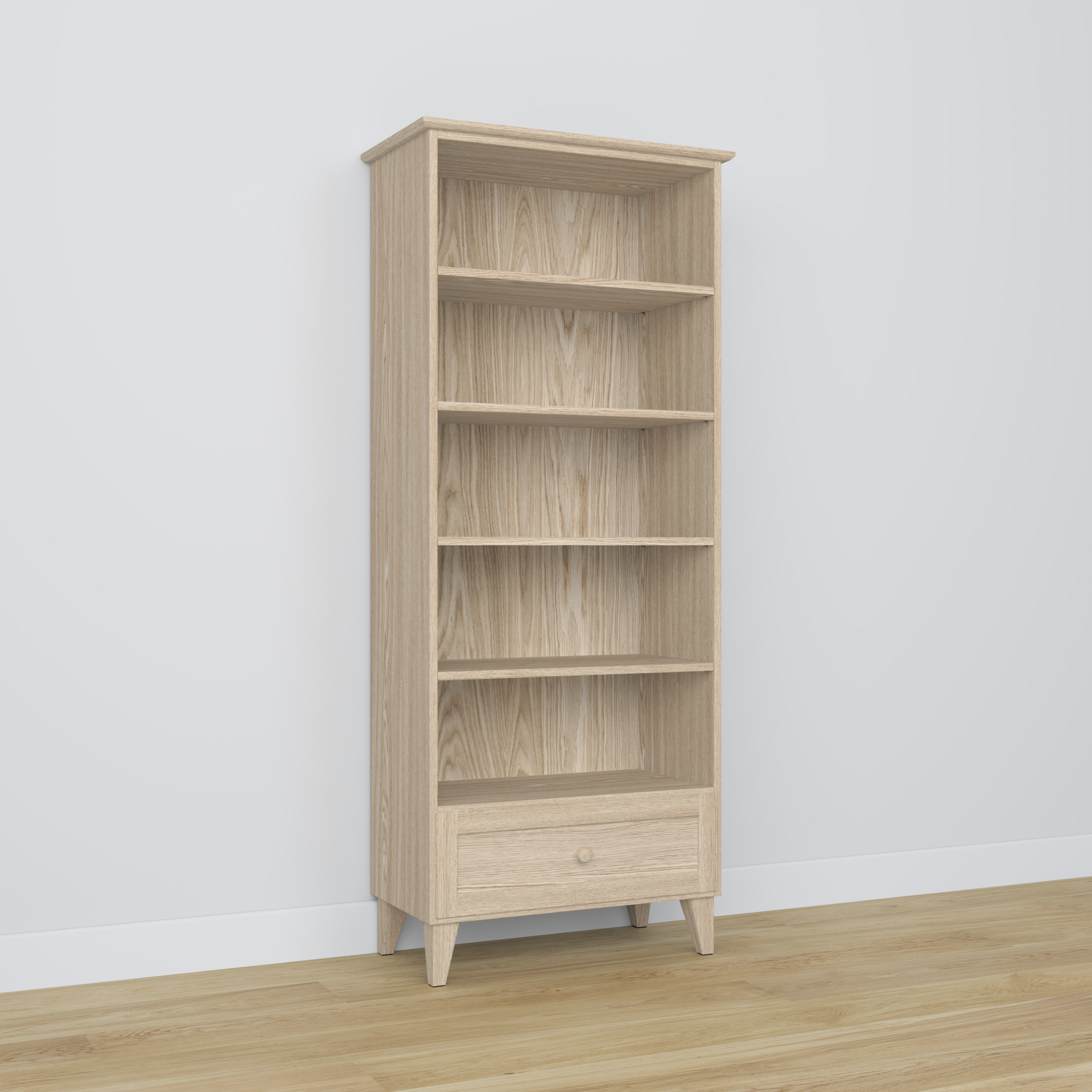 Libreria in rovere 1C 80 Scandi rovere sbiancato