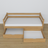Letto divano in rovere naturale – vista diagonale, scandi