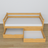 Letto divano in legno pino naturale – vista diagonale, scandi
