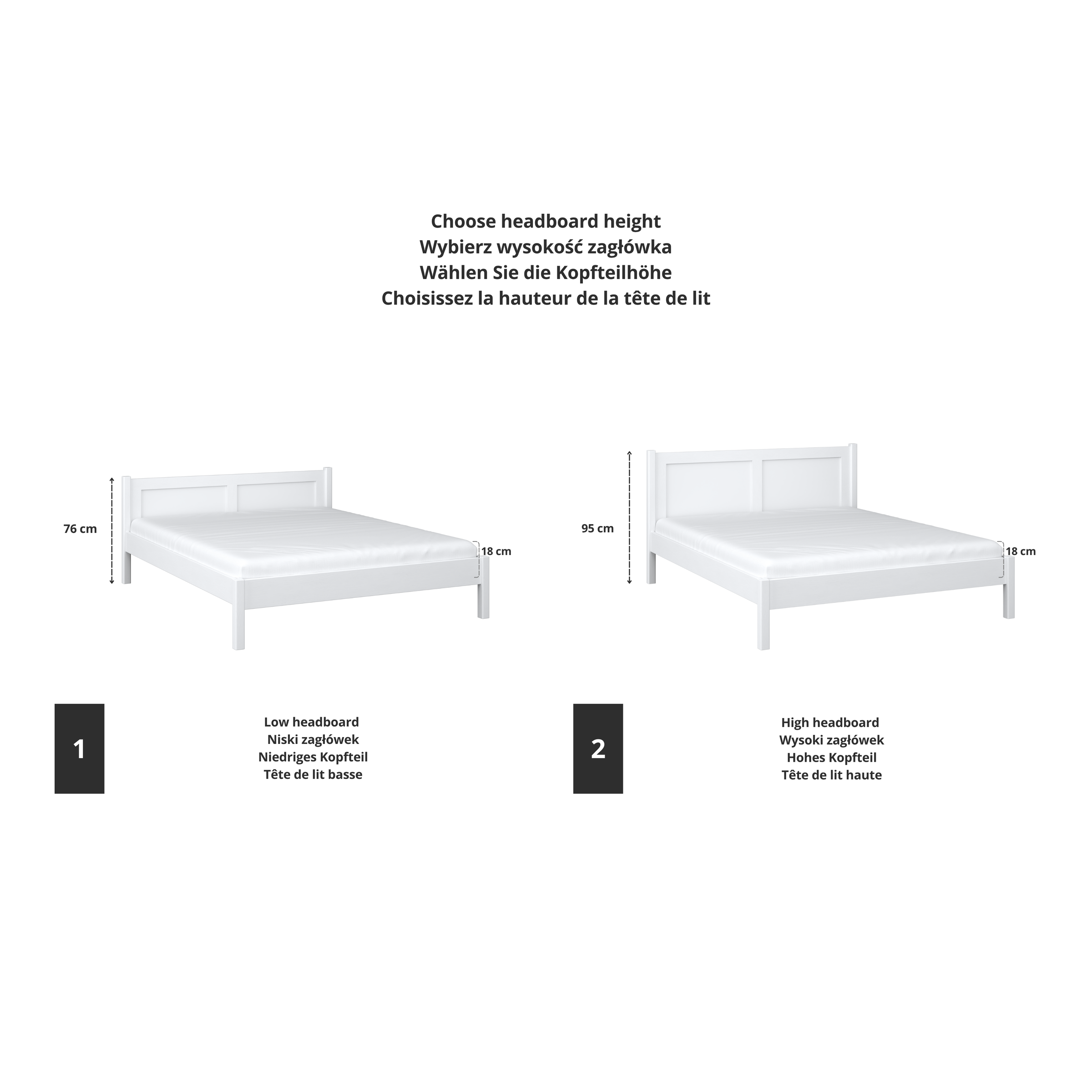 Letto matrimoniale bianco in camera da letto – allestimento con biancheria, stile scandi