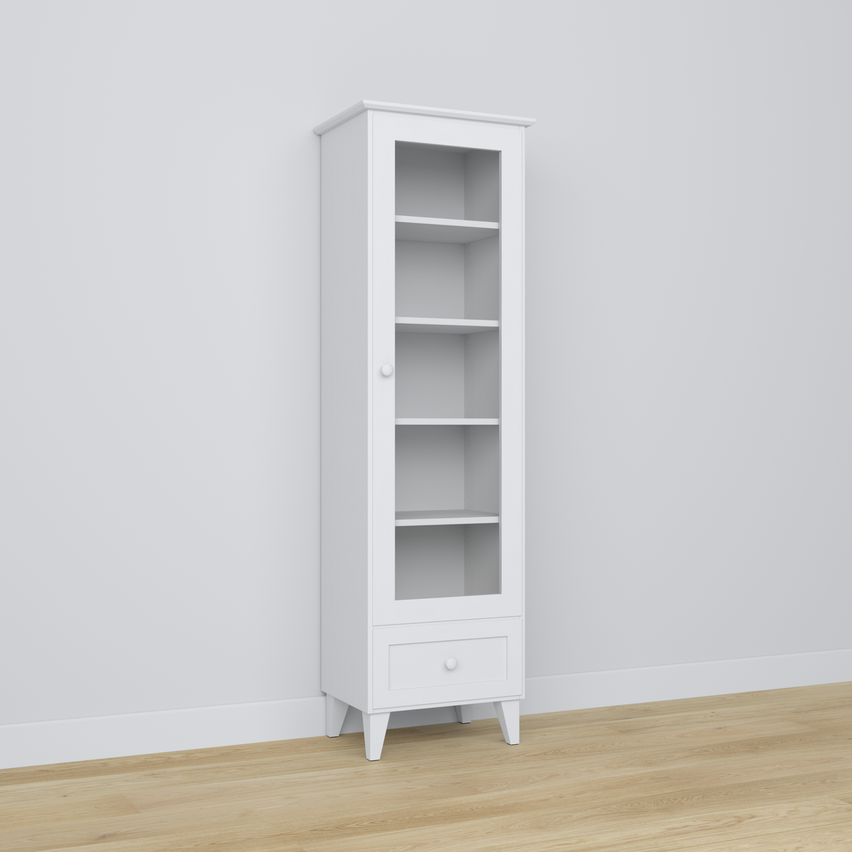 Vetrina in legno 1S 57 Scandi bianco