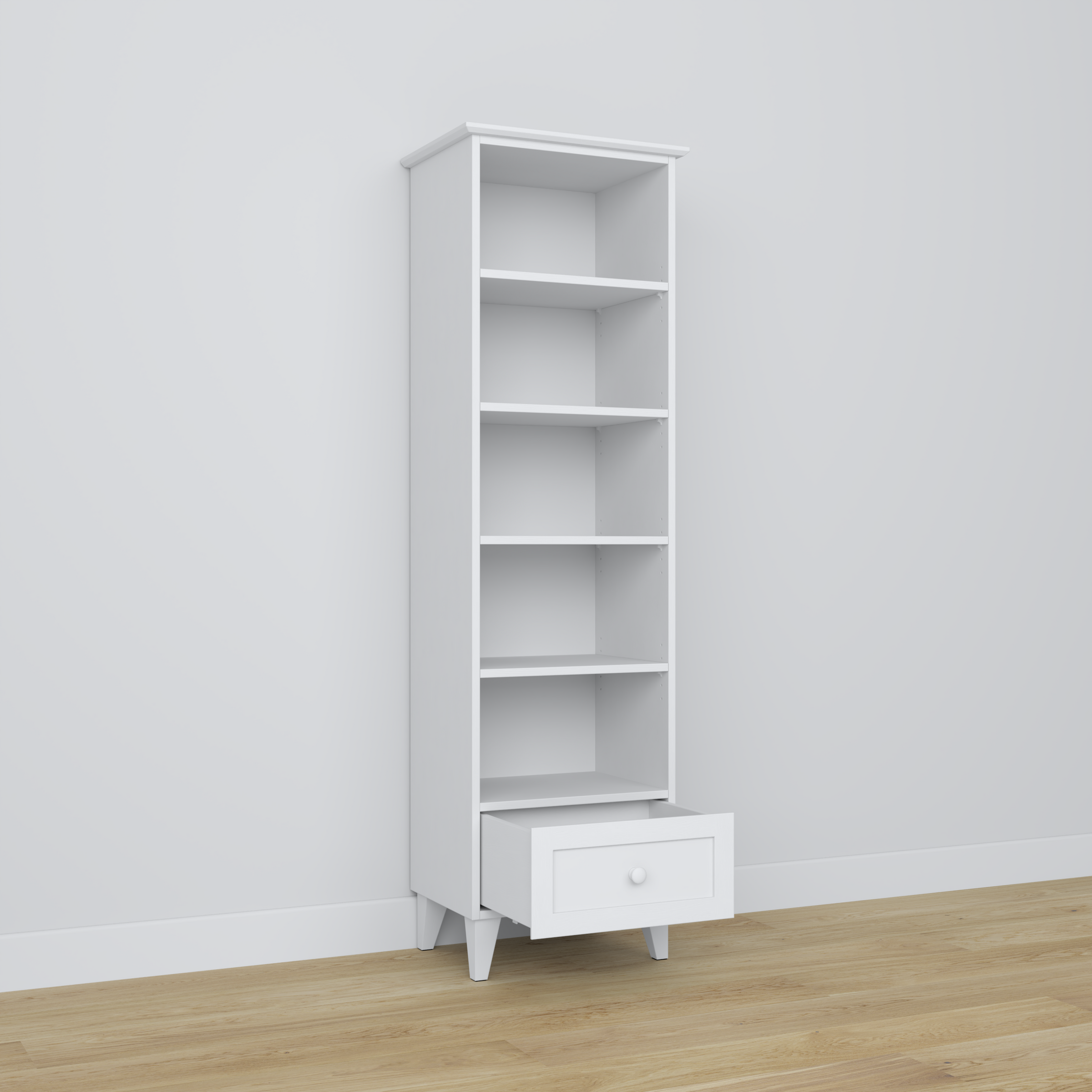 Scaffale in legno 1S 57 Scandi bianco