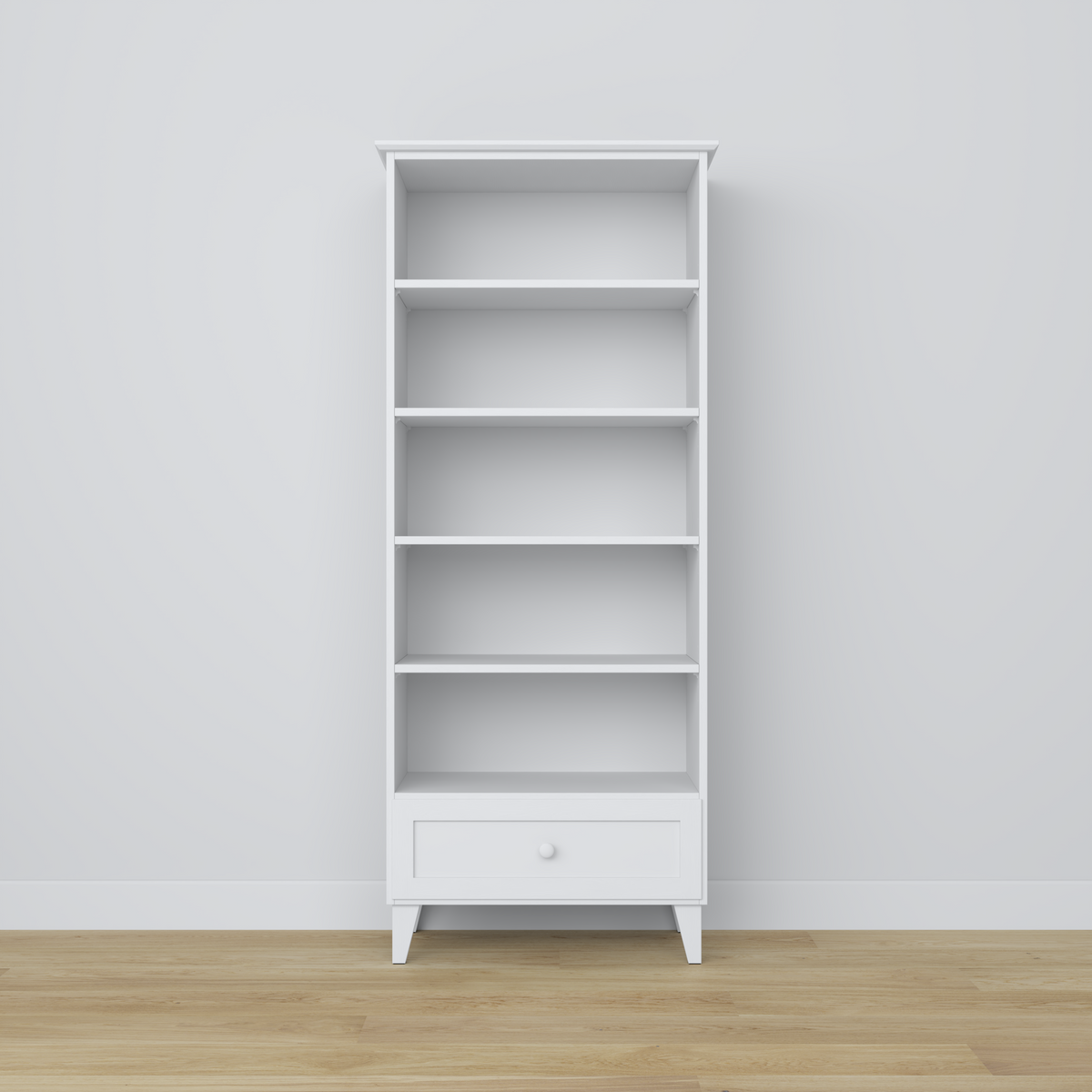 Scaffale in legno 1S 80 Scandi bianco