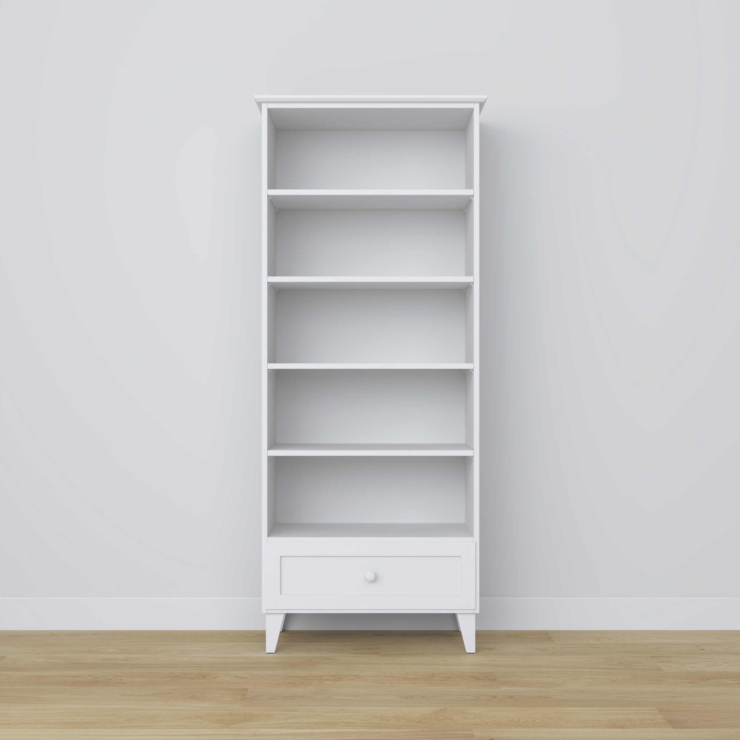 Scaffale in legno 1S 80 Scandi bianco