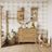 Chest of drawers 3S natural oak – oak, closed drawers, front view, Nizio