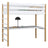 Letto a soppalco con scrivania in legno bianco-quercia – stanza per bambini, scandi Nizio