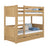 Letto a castello con cassetto in rovere naturale – stanza per bambini, legno massello, scandi