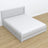 Letto matrimoniale grigio – gambe e base in legno, dettaglio