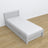 Letto con cassetto in legno grigio – dimensioni e schema, Nizio Home