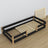 Letto basso nero-quercia in legno – dimensioni e schema, Nizio