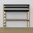 Black and Oak Wooden Loft Bed with Desk – Frame and Slats, Nizio