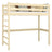 Letto a soppalco in legno pino trasparente – stanza per bambini, legno massello, stile scandi