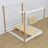Letto con baldacchino bianco-quercia in legno – vista laterale, stile scandi
