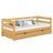 Letto divano con cassetto in legno pino naturale – stanza per bambini, stile scandi Nizio