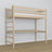 Letto a soppalco con scrivania quercia sbiancata con quercia – dimensioni, Nizio Home