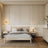 Oak double bed bleached oak – side view, proportions and shape, bedroom