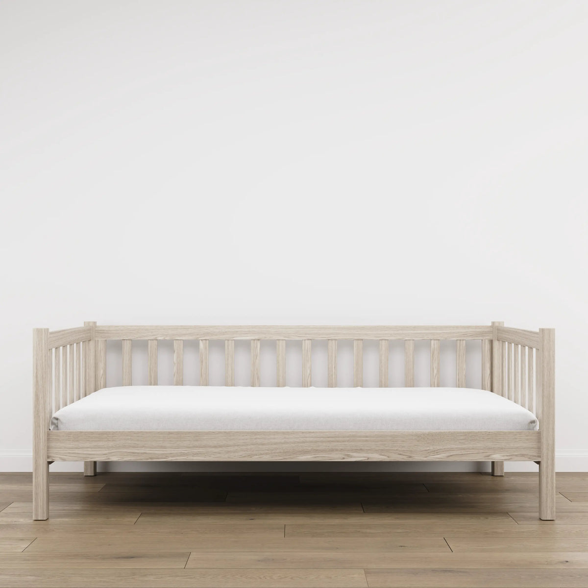 Sofa bed bleached oak made of oak – dimensions and diagram, Nizio