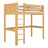 Natural Pine Wooden Loft Bed – Children’s Room, Solid Wood, Scandi Style