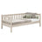 Sofa bed oak bleached oak – side view, shape and proportions of the furniture