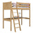 Oak Loft Bed with Desk Natural Oak – Children’s Room, Scandi Nizio