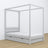 Wooden grey canopy bed – decorative frame, child’s room