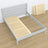 Letto matrimoniale in legno grigio – dimensioni e schema, Nizio Home
