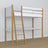 Letto a soppalco con scrivania bianco-quercia in legno – dimensioni, Nizio Home