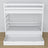 White Bunk Bed – Wooden Slatted Frame, Side View