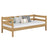 Letto divano quercia naturale – laterale sponda in quercia, sicurezza per bambini