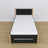 Black and Oak Bed – Mattress Drawer, Wooden Details, Nizio Home