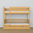 Natural Pine Bunk Bed with Mattress Drawer – Safety Rail, Wooden, Nizio Home