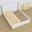 Letto matrimoniale bianco con quercia in legno – dimensioni e schema, Nizio Home