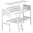 Loft bed with desk natural pine wooden – dimensions, Nizio Home