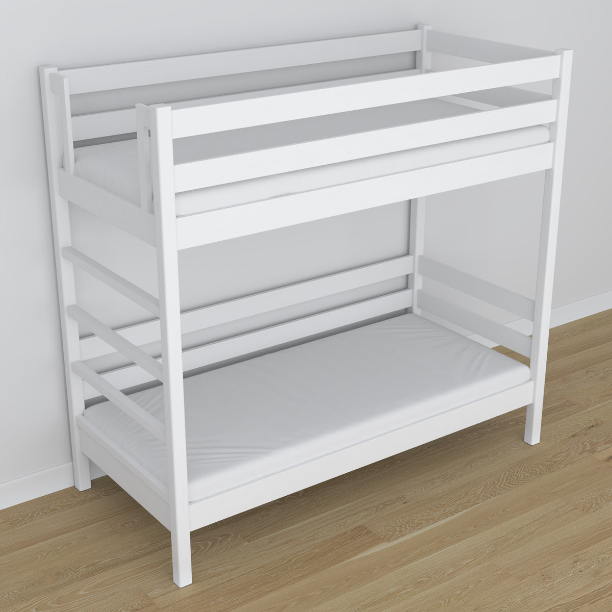 White Wooden Bunk Bed – Dimensions and Diagram, Nizio