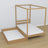 Natural Oak Canopy Bed with Drawer – Side View, Oak